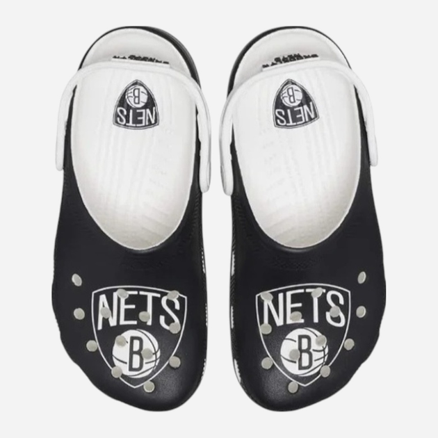 Жіночі крокси Crocs NBA Brooklyn Nets Cls Clog 208651-103 39-40 (M7/W9) 25 см Чорні (196265335268) - зображення 4
