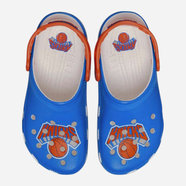 Чоловічі крокси Crocs NBA New York Knicks Classic Clog 208862-100 45-46 (M11) 29 см Блакитні (196265420278) - зображення 5