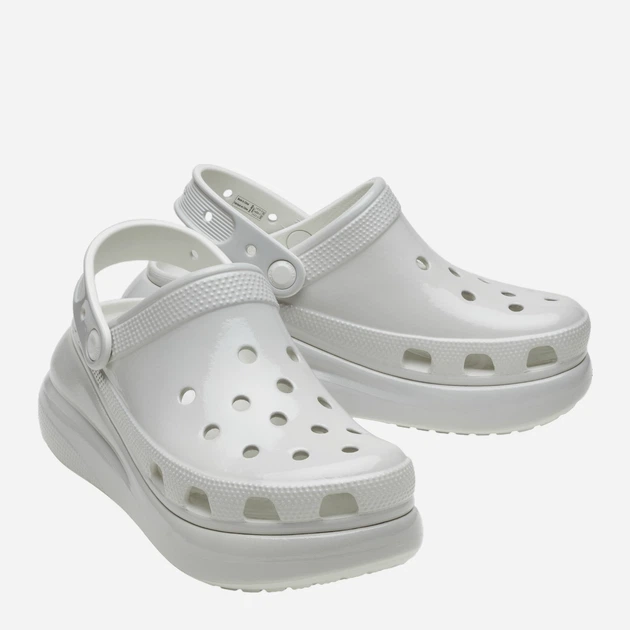 Жіночі крокси Crocs Crush High Shine Clog 209285-1FT 36-37 (M4/W6) 22 см Світло-сірі (196265655007) - зображення 2