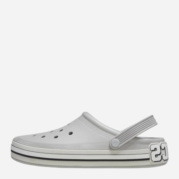 Жіночі крокси Crocs Off Court Logo Clog 209651-1FT 37-38 (M5/W7) 23 см Сірі (196265581986) - зображення 3