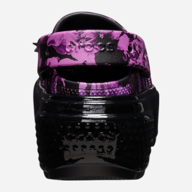 Жіночі крокси Crocs Stomp Hyper Floral High Shine Clog 209687-0C4 37-38 (M5/W7) 23 см Чорні (196265584253) - зображення 6