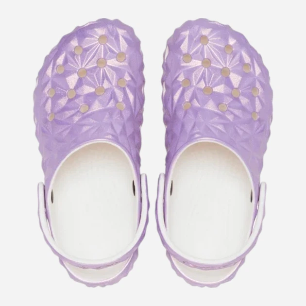 Chodaki damskie Crocs Classic Iridescent Geo Clog 209841-100 36-37 (M4/W6) 22 cm Fioletowe - obraz 4