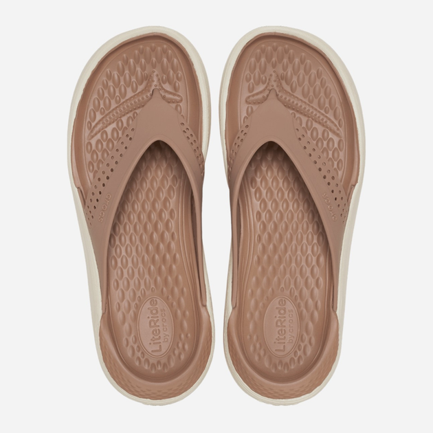 Klapki japonki męskie Crocs LiteRide 205182-2J3 45-46 (M11) 29 cm Jasnobrązowe - obraz 3