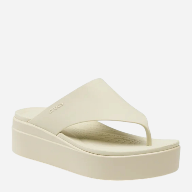 Klapki japonki damskie na platformie Crocs Brooklyn Flip 208727-2Y2 37-38 (M5/W7) 23 cm Beżowe - obraz 3