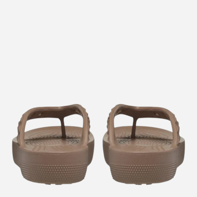 Жіночі в'єтнамки для пляжу Crocs Classic Platform Geometric Flip 209565-2Q9 38-39 (M6/W8) 24 см Світло-коричневі (196265553365) - зображення 4