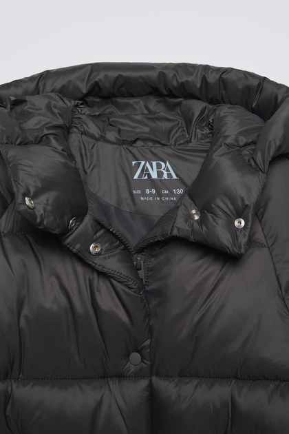 Зимняя куртка на девочку Zara 134 размер черная 0562736807 - Фото 3 Зимняя куртка на девочку Zara 134 размер черная 0562736807 - изображение 3