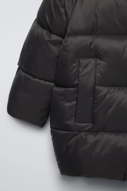 Зимняя куртка на девочку Zara 134 размер черная 0562736807 - Фото 4 Зимняя куртка на девочку Zara 134 размер черная 0562736807 - изображение 4