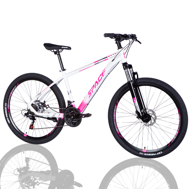 Велосипед AL 27.5" SPACE MERCURY DD FR рама-17" бело-розовый 2025 - Фото 1 Велосипед AL 27.5" SPACE MERCURY DD FR рама-17" бело-розовый 2025 - изображение 1
