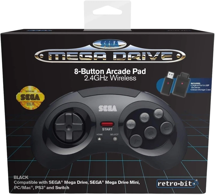 Бездротовий геймпад Retro-Bit SEGA Mega Drive Black (7350002937266) - зображення 5