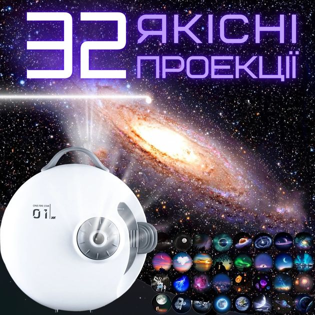 Беспроводной проектор ночник планетарий настольный на аккумуляторе 32 слайда Combuy (2000003543601) - Фото 3 Беспроводной проектор ночник планетарий настольный на аккумуляторе 32 слайда Combuy (2000003543601) - изображение 3