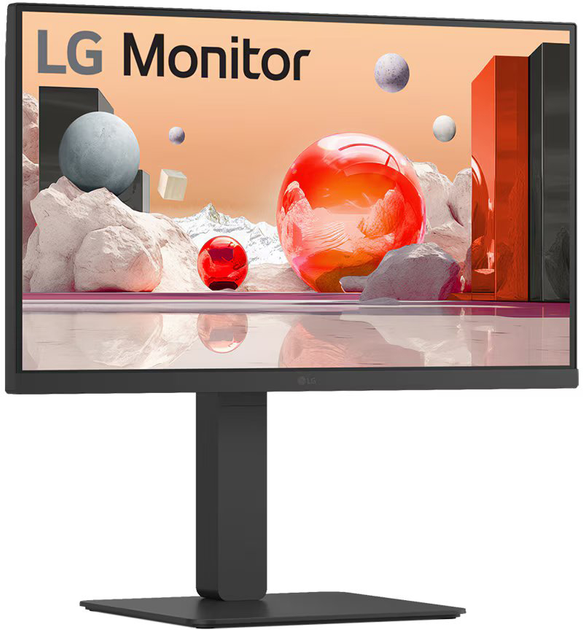Monitor 24" IPS LG FHD Webcam 100Hz Black (24BA850-B.AEU) - obraz 3