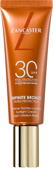 Krem do twarzy Lancaster Infinite Bronze Solar Con Color SPF 30 Light 50 ml (3616304177989) - obraz 1