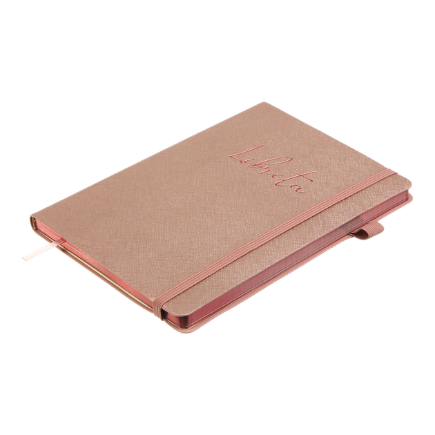 Блокнот діловий Buromax LIBRETA А5 96 аркушів у клітинку обкладинка штучна шкіра бежева (BM.295117-28) - зображення 3