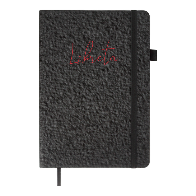 Блокнот діловий Buromax LIBRETA А5 96 аркушів у клітинку обкладинка штучна шкіра чорна (BM.295117-01) - зображення 2