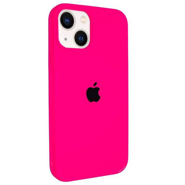 Чехол Silicone FULL case для IPhone 14 Shiny pink (31) ярко розовый ...