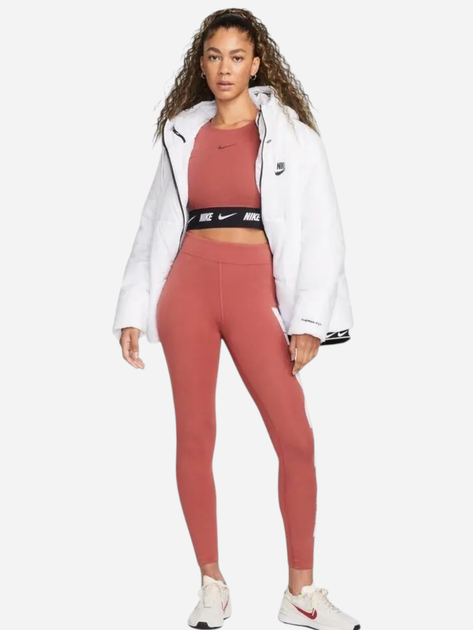 Legginsy damskie sportowe Nike W Nsw Essntl Gx Hr Lggng Jdi CZ8534-691 S Różowe - obraz 3