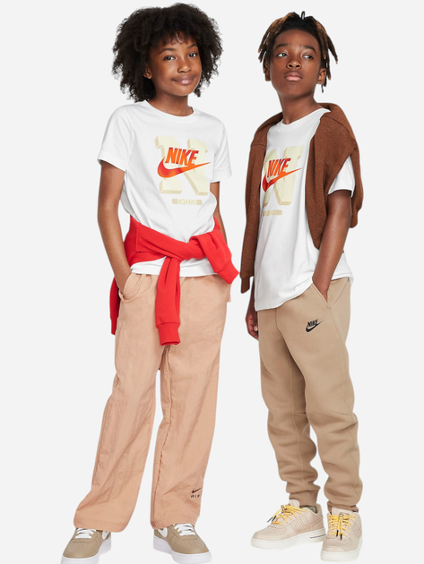 Koszulka chłopięca młodzieżowa bawełniana Nike Sportswear FZ5125-100 XL (158-170 cm) Biała - obraz 3