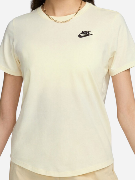 Футболка бавовняна жіноча Nike Sportswear Club Essentials DX7902-113 M Бежева (196608537632) - зображення 4