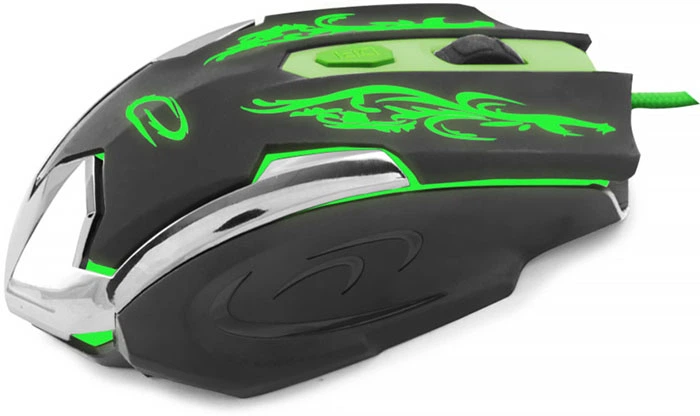 mashu Мышь Esperanza MX405 Cyborg USB Black/Green (EGM405) – фото