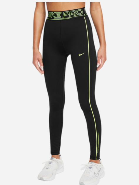 Legginsy dziecięce dla dziewczynki sportowe Nike Pro FZ5613-010 M (137-147 cm) Czarne - obraz 1