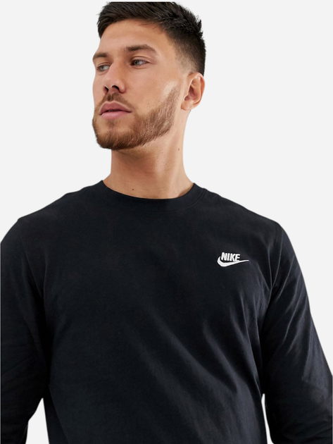 Лонгслів чоловічий Nike M Nsw Club Tee - Ls AR5193-010 XL Чорний (191888647040) - зображення 4