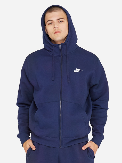 Худі утеплене чоловіче Nike M Nsw Club Hoodie Po Bb BV2654-410 L Темно-синє (193147705447) - зображення 1