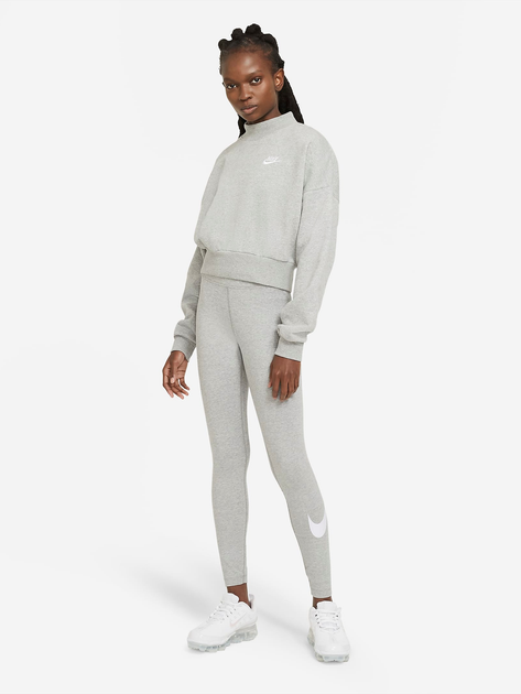 Спортивні легінси жіночі Nike W Nsw Essntl Gx Mr Lggng Swsh CZ8530-063 L Сірі (194502821673) - зображення 3