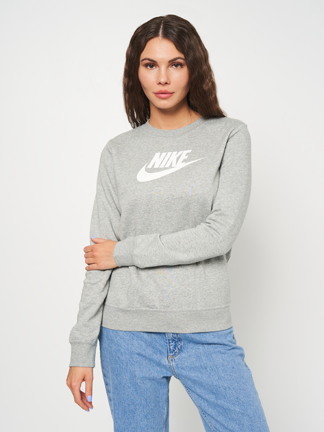 Bluza damska bez kaptura Nike W Nsw Club Flc Gx Std Crew DQ5832-063 S Szara - obraz 1