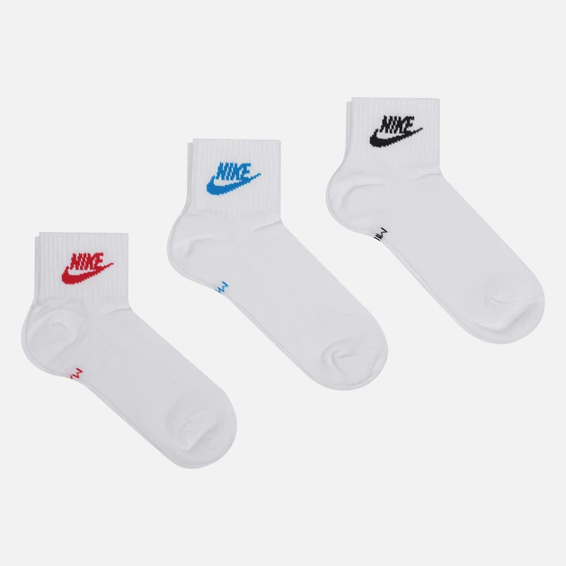 Zestaw skarpetek damskich 3 pary Nike Everyday Essential DX5074-911 S (34-38) Białe - obraz 3