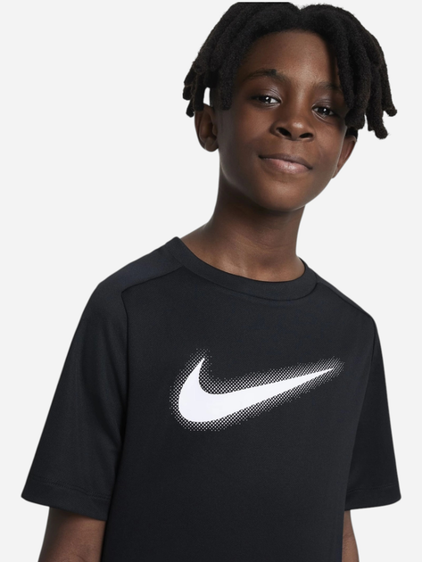 Koszulka chłopięca bawełniana Nike Multi DX5386-010 XS (122-128 cm) Czarna - obraz 4