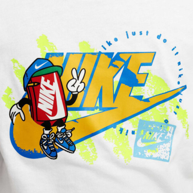 Koszulka dziewczęca bawełniana Nike Sportswear FZ5166-100 S (128-137 cm) Biała - obraz 4
