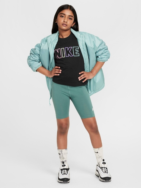 Підліткова футболка для дівчинки Nike Sportswear Essential FZ5561-010 M (137-147 см) Чорна (197596660548) - зображення 7