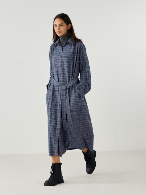 Сукня-сорочка міді осіння жіноча Uniqlo 204485720 L Синя від Rozetka на платформі USKIDKA Акція на Сукня-сорочка міді осіння жіноча Uniqlo 204485720 L Синя від Rozetka