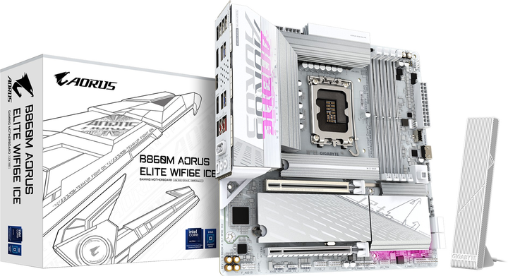 Płyta główna Gigabyte B860M AORUS ELITE WIFI6E ICE (LGA1851, Intel B860, PCI-Ex16) - obraz 6