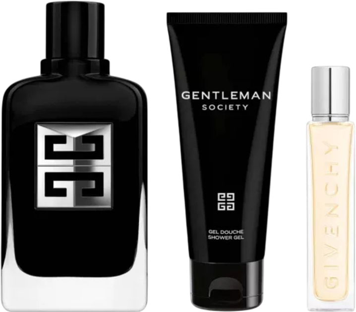 Zestaw męski Givenchy Gentleman Society Woda perfumowana 100 ml + Woda perfumowana 12.5 ml + Żel pod prysznic 75 ml (3274872473539) - obraz 2