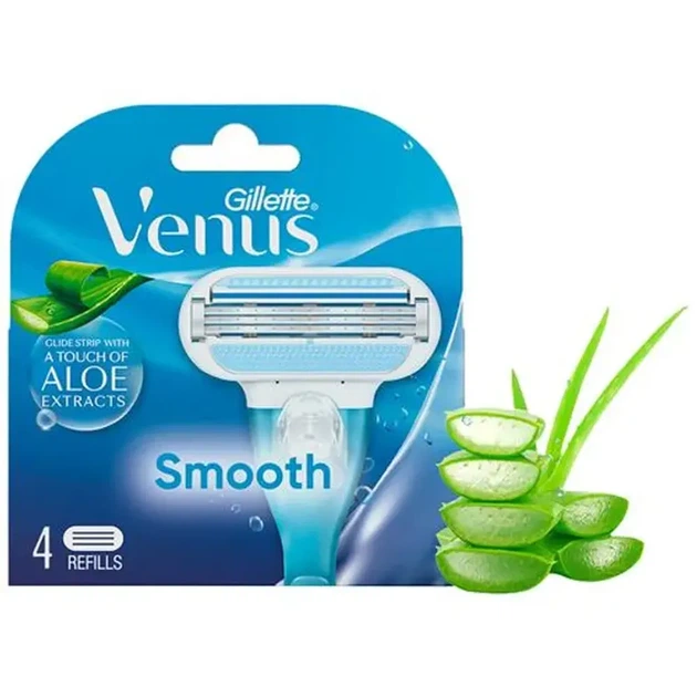Змінні катриджі Gillette Venus Smooth 3 леза 4шт/уп - Фото 9 Змінні катриджі Gillette Venus Smooth 3 леза 4шт/уп - зображення 9