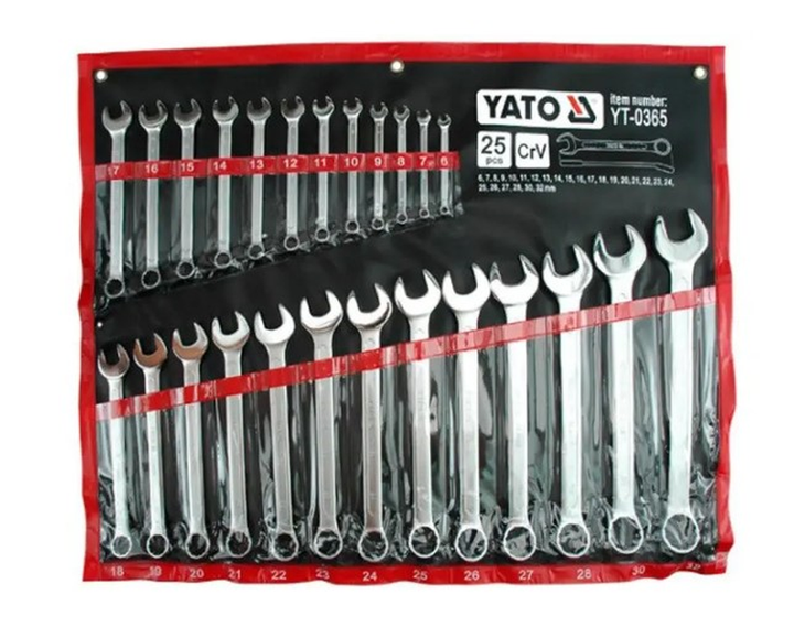 Ключі ріжково накидні YATO YT-0365 - Фото 1 Ключі ріжково накидні YATO YT-0365 - зображення 1