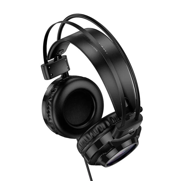 Ігрові навушники з мікрофоном Hoco W110 Resource gaming (гарнітура, ігрові, AUX 3,5mm + USB) Чорний - изображение 2