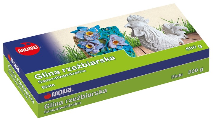 Glina rzeźbiarska Mona samoutwardzalna Biała 500 g (5907591300234) - obraz 1