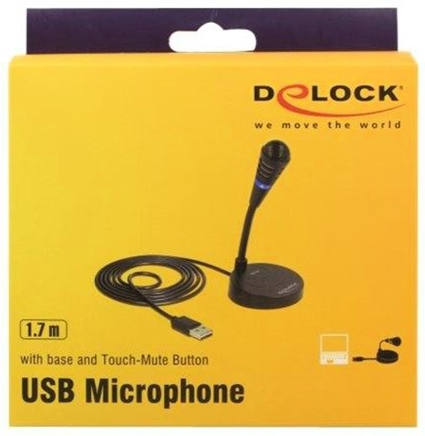 Mikrofon Delock USB Touch-Mute-Taste (4043619658688) - obraz 1