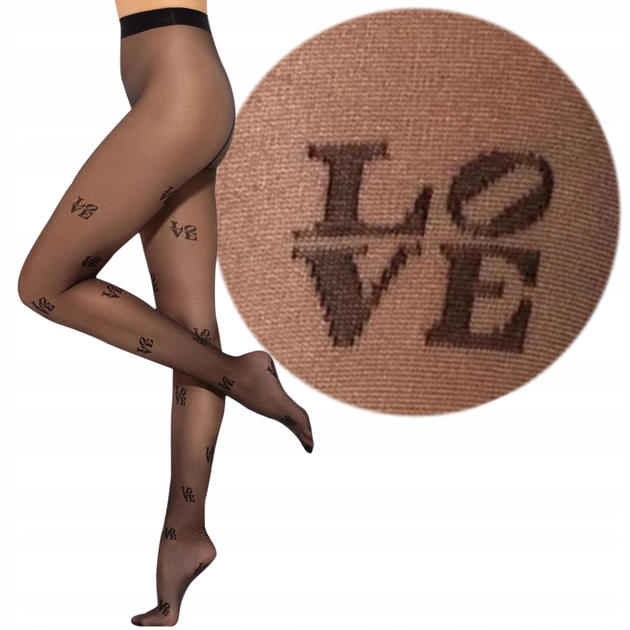 Колготки с надписью love Gatta 20 den Lovely 05 2 nero 
