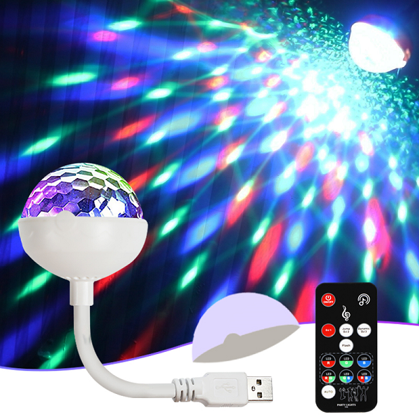 Energolux QR-223 LED 12 режимів, RGB, диско-куля USB для дома та авто, cвітломузика з пультом, лазерний диско проектор 360° з рухливим ефектом, активація під ритм музики - Фото 1 Energolux QR-223 LED 12 режимів, RGB, диско-куля USB для дома та авто, cвітломузика з пультом, лазерний диско проектор 360° з рухливим ефектом, активація під ритм музики - зображення 1