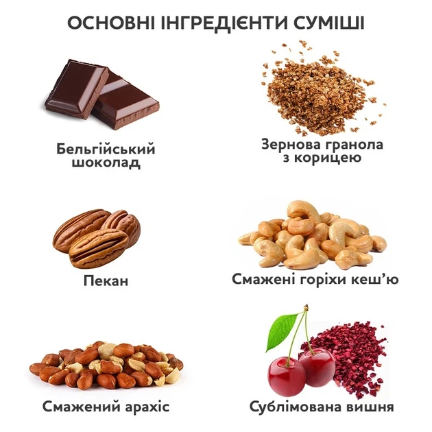 Мюслі з бельгійським шоколадом One Day More Premium, 500 г - изображение 3