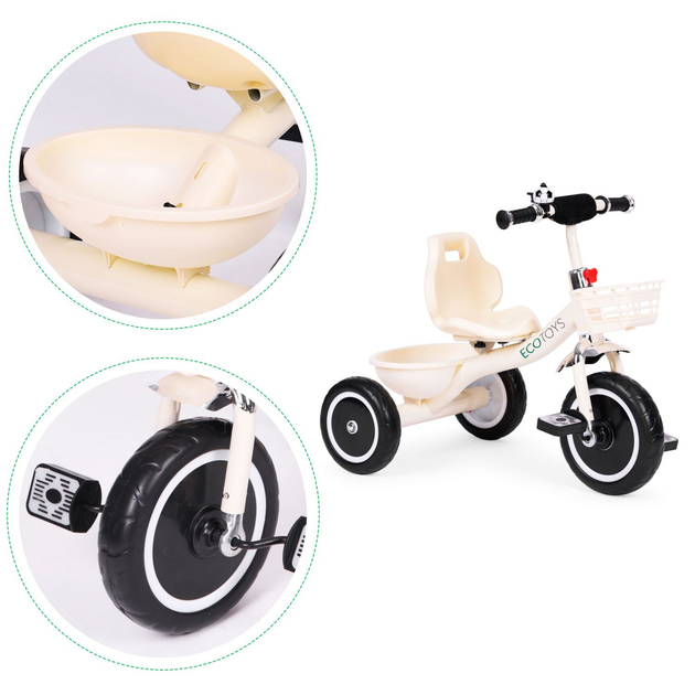 Триколісний велосипед EcoToys WQL-1999 Бежевий (5905817006007) - зображення 7