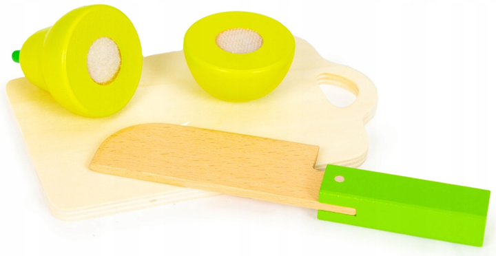 Дерев'яні овочі та фрукти для нарізки EcoToys у відерці 13 елементів (5903769979783) - зображення 4