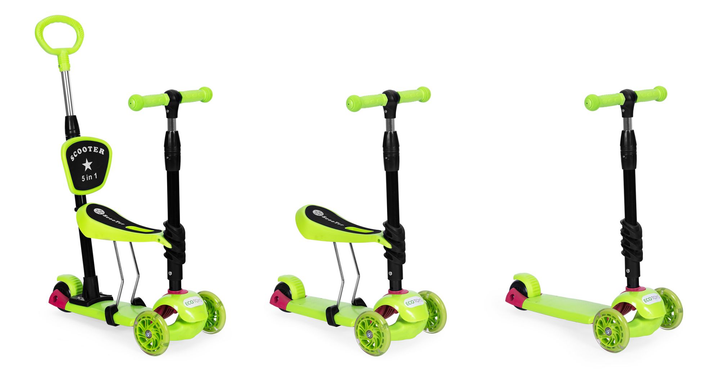 Hulajnoga dziecięca EcoToys 3 w 1 YM-SW-6 Zielona (5903769979004) - obraz 10