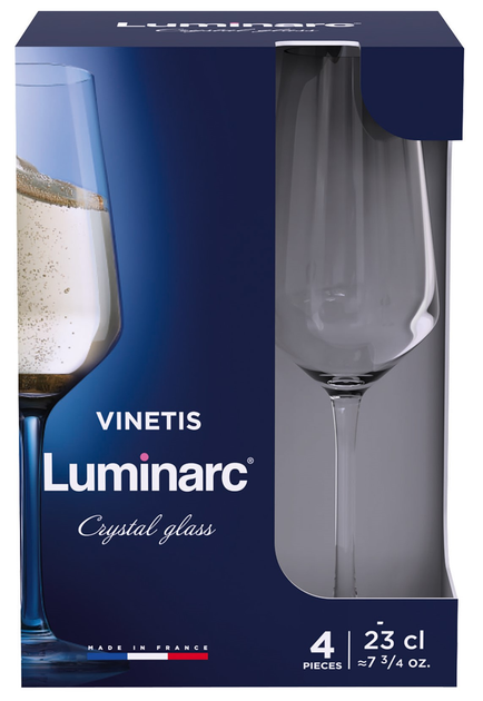 Komplet kieliszków do szampana Luminarc Vinetis 230 ml 4 szt (883314993783) - obraz 1