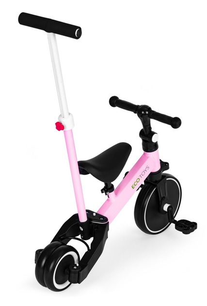 Велосипед триколісний біговел EcoToys 2 в 1 YM-BT-6 Рожевий (5903769978830) - зображення 3