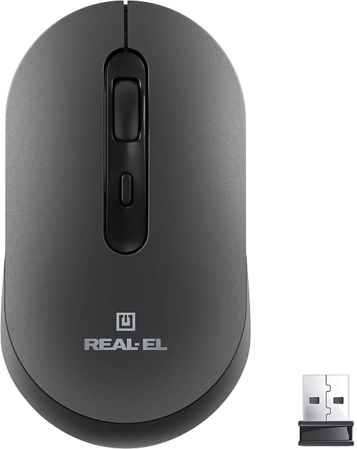 Мышь REAL-EL RM-470W Wireless/Bluetooth Black (EL123200049) - изображение 1