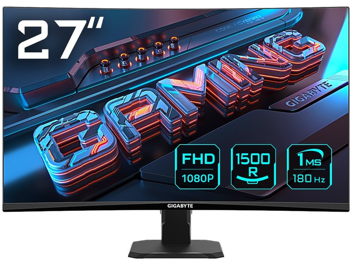 Monitor 27" Gigabyte GS27FC EK1 Czarny - obraz 1